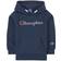 Champion Script Logo Cotton Fleece Hoodie - Dark Blue (305765-BS538)