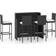 vidaXL 3064883 Ensemble de Bar d'Extérieur, 1 Table incluse 4 Chaises