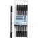 Double Sided Textile Markers Black 6-pack