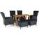 vidaXL 3068785 Juego de comedor de patio, 1 Mesa incl. 4 Sillas