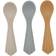 Konges Sløjd Silicone Clam Spoons 3-pack Warm Grey