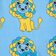 Småfolk Body Suits with Lion - Blue Grotto (14-4015)