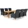 vidaXL 3068841 Matgrupp, 1 Bord inkl. 6 Stolar