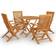 vidaXL 3059582 Ensemble repas de patio, 1 Table incluse 4 Chaises