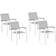 Beliani Pereta 4-pack Garden Dining Chair