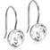 Blomdahl Pendant Bezel Earrings 8mm - Silver/Transparent