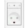 Lauritz Knudsen LK Fuga Wiser m/jord 1.5 Modul - Hvid