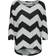 Only Elcos Printed 3/4 Sleeved Top - Grey/Light Grey Melange