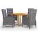 vidaXL 3067681 Matgrupp, 1 Bord inkl. 4 Stolar