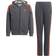 adidas Boy's Tracksuit - Dark Grey Heather/App Solar Red (GT0338)