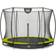 Exit Toys Trampoline enterré Silhouette ø244cm avec filet de sécurité noir