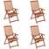 vidaXL 3065515 4-pack Chaise de jardin pour repas