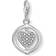 Thomas Sabo Heart Pavé Charm Pendant - Silver/Transparent