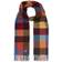 Amanda Christensen Merino Wool Block Check Scarf - Grey/Red