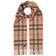 Amanda Christensen Merino Wool Check Scarf Beige