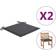 vidaXL 2-pack Stolsdyna Svart (50x50cm)