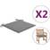 vidaXL 2-pack Coussin de chaise Gris (50x50cm)