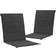 vidaXL 2-pack High Sitzkissen Schwarz (100x50cm)
