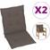vidaXL 2-pack High Stolsdyna Brun (100x50cm)