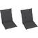 vidaXL 2-pack High Coussin de chaise Noir (100x50cm)