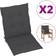 vidaXL 2-pack High Cojín de silla Negro (100x50cm)