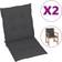 vidaXL 2-pack High Stolsdyna Svart (100x50cm)