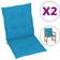 vidaXL 2-pack High Cojín de silla Azul (100x50cm)