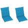 vidaXL 2-pack High Cojín de silla Azul (100x50cm)