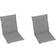 vidaXL 2-pack High Sitzkissen Grau (100x50cm)