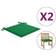 vidaXL 2-pack Chair Cushions Green (50x50cm)