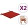vidaXL 2-pack Stolsdyna Röd (50x50cm)