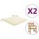 vidaXL 2-pack Chair Cushions White (50x50cm)