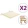vidaXL 2-pack Stolehynde Hvid (50x50cm)