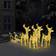 vidaXL Reindeers & Sleigh White Jullampa 55.1cm 5st