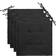vidaXL 112792 Stolehynde Sort (40x40cm)