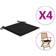 vidaXL 112792 Stolehynde Sort (40x40cm)