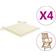 vidaXL 112792 Stolsdyna Vit (40x40cm)