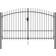 vidaXL Fence Gate Double Door with Spike Top 300x250cm