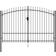 vidaXL Fence Gate Double Door with Spike Top 300x225cm