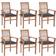 vidaXL 3072946 6-pack Garden Dining Chair