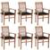 vidaXL 3072946 6-pack Garden Dining Chair