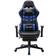 vidaXL Silla Gaming Con Reposapiés Cuero Sintético Negro Y Azul