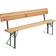 tectake Table and Bench Set with Backrest