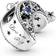 Pandora Star & Crescent Moon Charm - Silver/Blue/Transparent