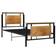 vidaXL Bed Frame Metal Mdf 90cm Sengeramme 100X200cm