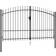 vidaXL Fence Gate Double Door with Spike Top 300x250cm