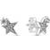 Pandora Sparkling Asymmetric Star Earrings - Silver/Transparent