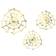 PartyDeco Decor Spiderwebs Gold 3-pack