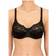 Naturana Full Cup Satin Bra - Black