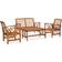 vidaXL 3057983 Lounge-Set, 1 Tisch einschl. 2 Stühle & 1 Sofas